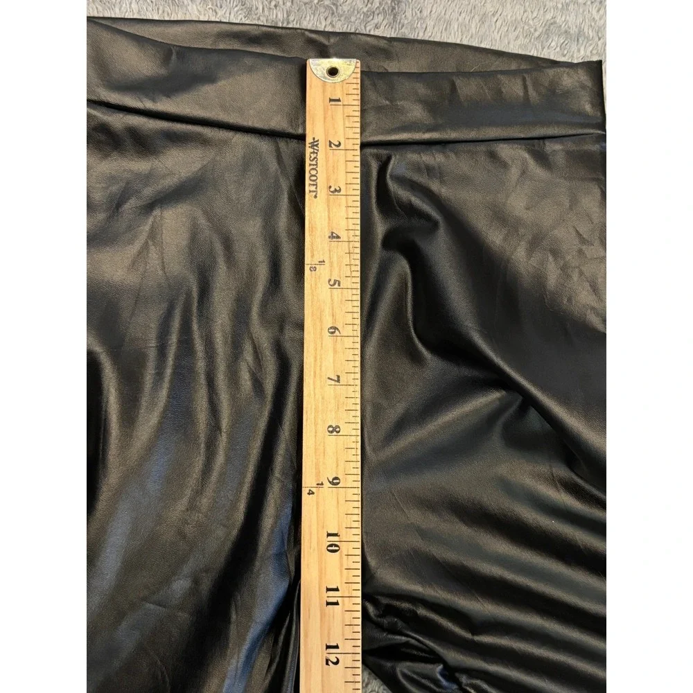 Lulus Faux Leather Pants Womens Small Black Vegan Skinny Stretch Club Casual